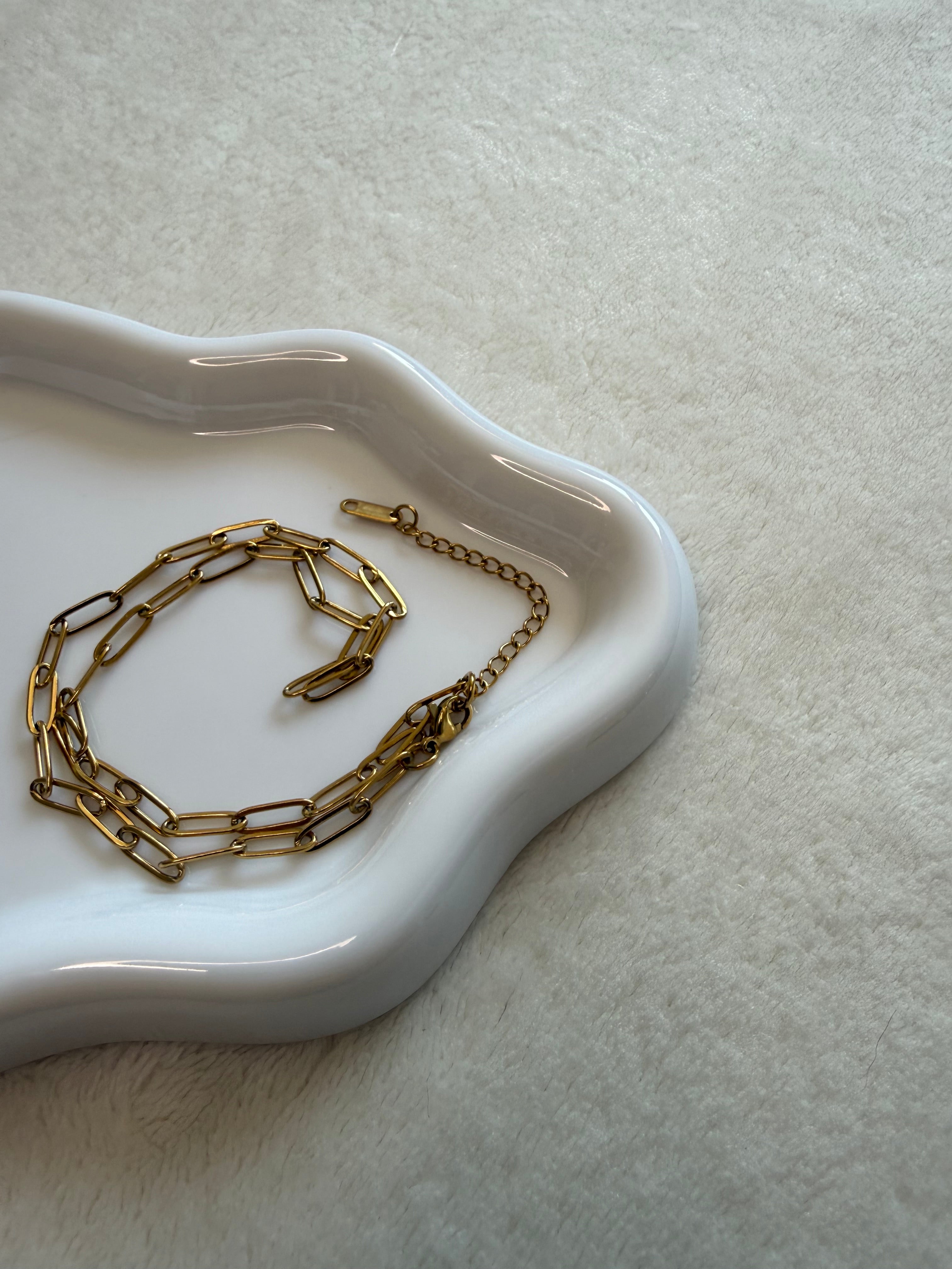 Collier en acier inoxydable en or