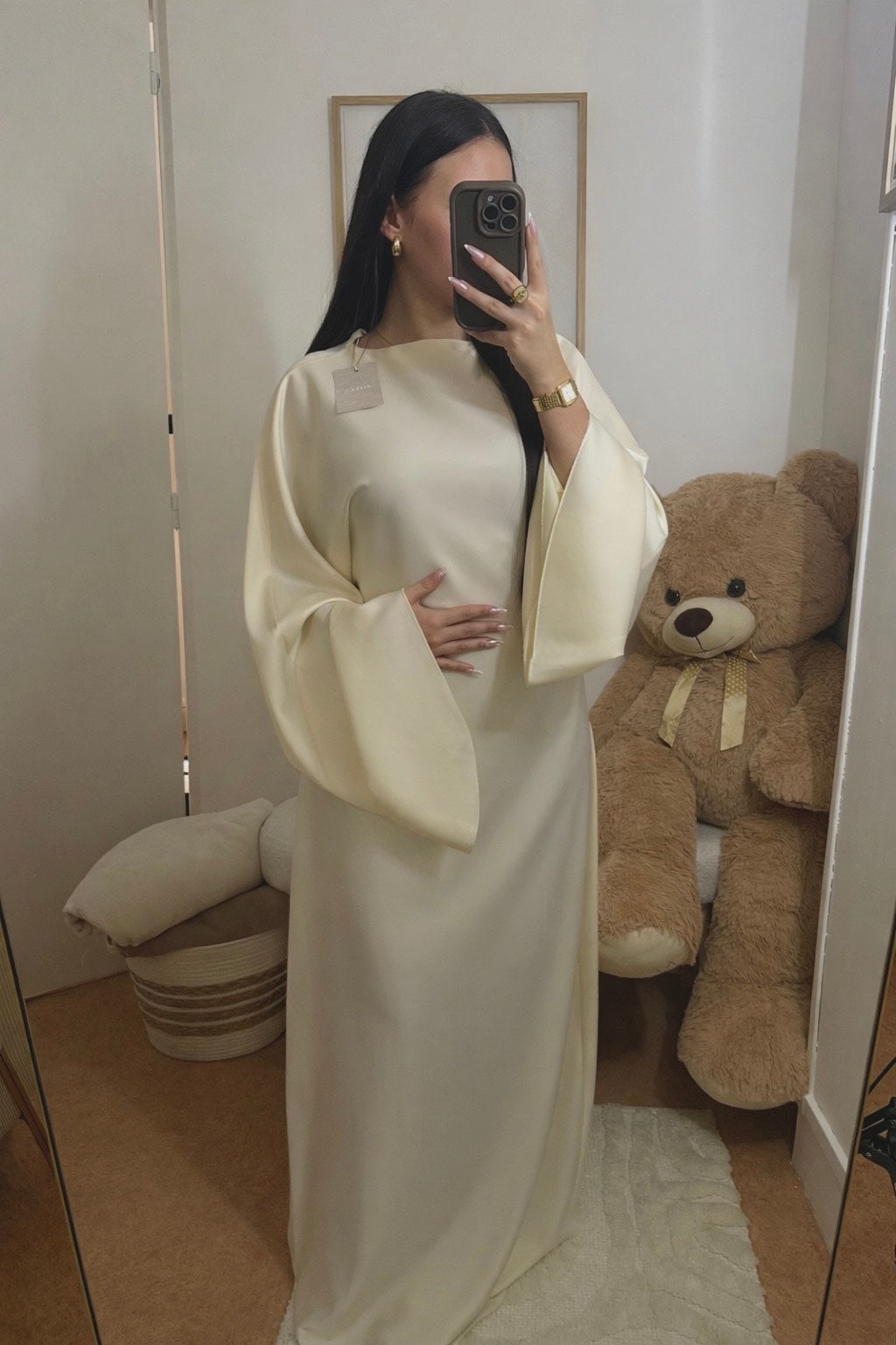 Robe Abaya " Amaya" Longue crème