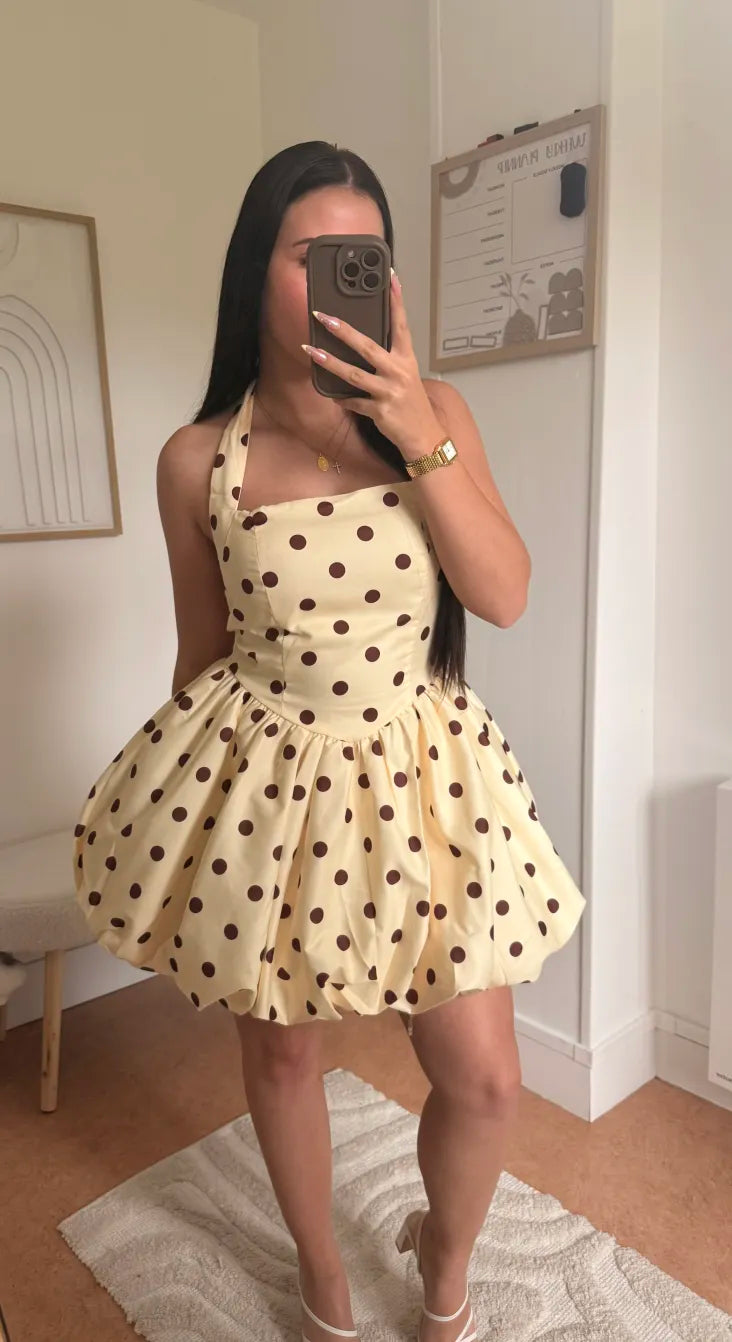 Robe "Lyna" à Poids Jaune Pastel