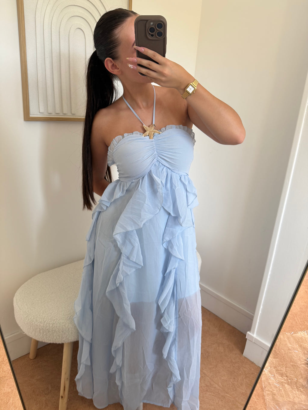 Robe "Sya" Bleu Pastel