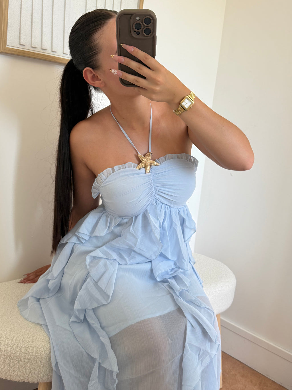 Robe "Sya" Bleu Pastel